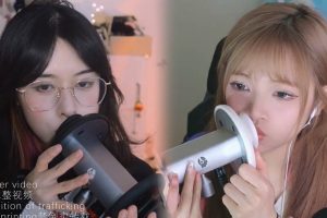 karai和椰子联动的双人舔耳弹舌（23.02.19~2）